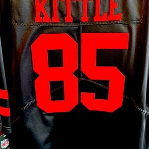 Men's Nike George Kittle Carbon Black San Francisco 49ers Jersey